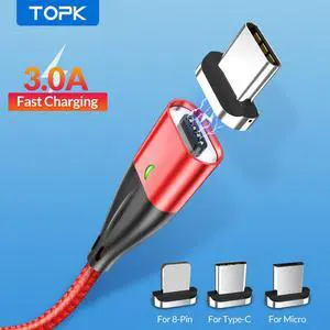 3A Fast Charging Magnetic Cable, Mole Phone Micro USB Cable & USB Type C Cable for iPhone   HTC LG