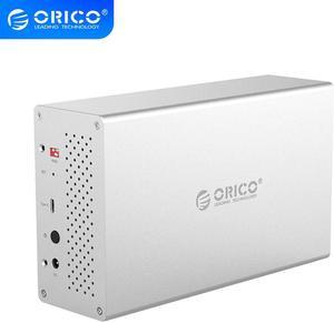 WS Series 3.5" 2 Bay Type C  With Raid HDD Docking Station Aluminum 20TB 5Gbps HDD Enclosure With 12V Power 20TB HDD Case