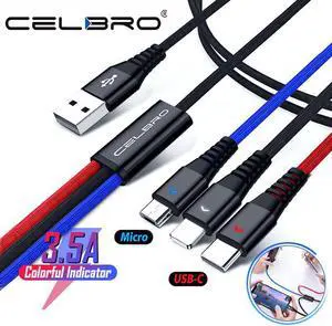 3 in 1 USB Cable for Samusng   Tablet Micro USB Cable for Android Type C Multi USB C Mole Phone Cable 1.2M 0. 2M