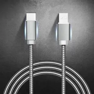 Duty Metal Braided USB Charger Cable for IPhone X Xr 7 6 Type C for  Note 9 S10 S9 S8  Cable for Micro 2A FAST