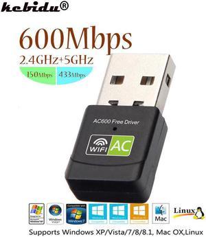 Driver 600Mbps New Version Wireless USB Wifi Adapter Receiver 2.4+5 Ghz USB Wifi 802.11n/g/b Network Card For PC