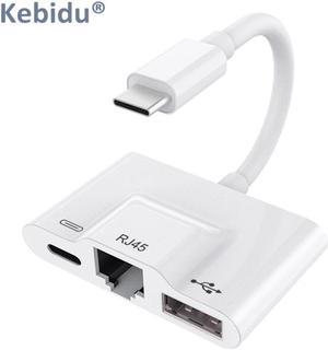 USB-C Ethernet OTG Adapter Type C to RJ45 Port USB 3.0 Adapter USB-C Splitter Hub for  P20