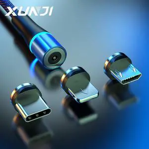 2M Magnetic Charging Cable Type C Magnet Charger Micro USB Cable Cord