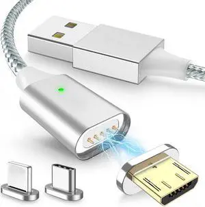 5A Magnetic Charger USB  Charging Cable for IPhone Micro USB Type C Mole Phone Fast Charge Magnet Charger USB Cable 3 Plug