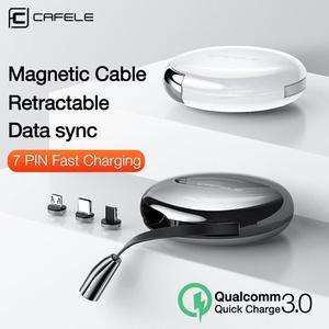 Luxury Magnetic Charging USB Cable for iPhone Type C Micro Retractable Charger Cable 120cm 3A Fast Charging USB C Cable