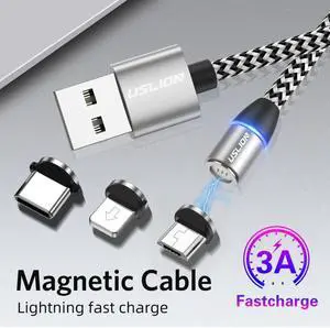 Magnetic Micro USB Cable For iPhone  Fast Charging Magnet Charger USB Cable Mole Phone Cord Wire