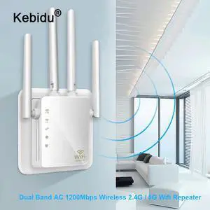 Wireless Wifi Repeater/Router 1200mbps 2.4G/5G Dual Band Wifi Signal Amplifier AP Signal Booster Network Range Extender
