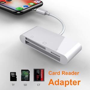6 in 1 SD TF SDHC CF XD M2 Card Reader Charging Adapter for IPhone XS MAX XR 3 in 1 SD TF CF Card Reader for IPhone X 5S 6 7 8P