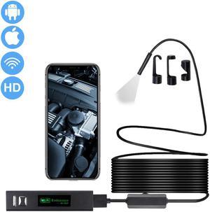 Endoscope Camera Mini Waterproof Inspection Camera Adjustable 8 LEDS 1200P HD 8mm IOS And Android USB Endoscope Borescope