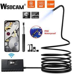 Wifi Endoscope Camera 5.5mm 1080P HD Semi-Rigid Snake Camera USB Endoscope Borescope Endoscope for Iphone Tablet