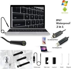 7mm/5.5mm Lens 1280*720 Android Endoscope Camera USB Borescope For PC Phone Waterproof Inspection Camera Led Light