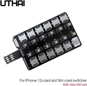 T13 12-Card Slot SIM Card Adapter Multi SIM Card Reader For iPhone Android Mini SIM Nano Sim Card Free Restart Switcher