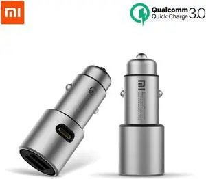 Original  Car Charger Mi Quick Charge 18W QC 3.0 Dual USB  Max 36W 5V/3A 9V 2A Metal For iPhone    vivo