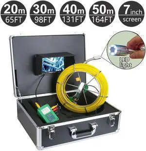 20M - 50M Pipe Pipeline Inspection System, 7 Inch Monitor 1000 TVL Camera, Drain sewer Industrial Endoscope Snake Video Camera