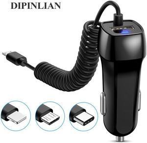 5v 2a Car Fast Charger With Cable Mobile Phone Car CellPhone Charger For iPhone 6 6s 8 X XR  S9 S8