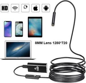 8mm 1/2/3/5M WIFI Endoscope Camera Mini Waterproof Soft Cable Inspection Camera USB Endoscope Borescope IOS Endoscope For Iphone