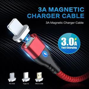 Magnetic Fast Cable Micro USB Charging Phone Android Data Cable Wire Magnet Charger For    Mobile 3A