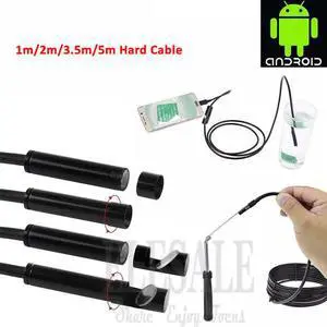 5.5mm 1M Hard Cable Android Endoscope Camera Waterproof Borescope Inspection Camera Hard Tube For Android Phone