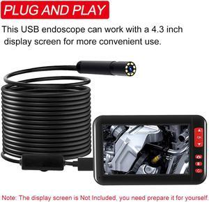 Endoscope Borescope Inspection Camera Built-in 8pcs LEDs 8mm Lens IP67 Waterproof USB Endoscope Inspection Camera