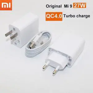 Original  turbo charger 27W QC 4.0 fast charge adapter usb type c cable for mi 9 se 9t cc9 redmi note 7 8 K20 Pro mix 4