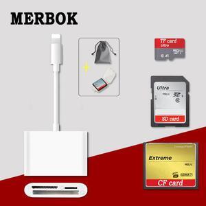 Three-in-one Lightning interfaces Smart card reader CF SD TF Card reader for iPad iPhone 7 plus 6s 5s