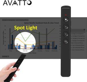 2.4Ghz RF Spotlight Air mouse Wireless PPT Presenter Clicker Rechargeable Digital Laser Pen Presentation Remote Control