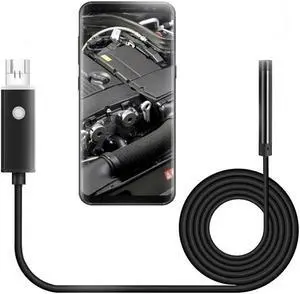 1-10M 5.5mm 7mm USB Endoscope 2 in 1 IP67 Waterproof Borescope Inspection Camera 480P 0.3Mp with USB Adapter for Android Phone