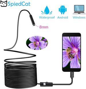 8mm Lens 6 LED Android USB Endoscope 1M 2M 5M 10M soft Cable Snake Car Repair Pipe Inspection Android USB Borescope Camera