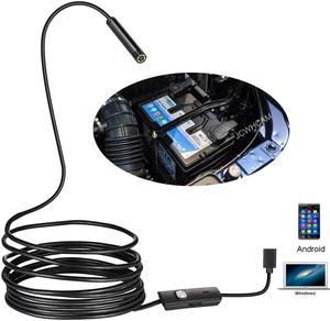 8mm Lens USB Android  Camera 1m/2m/5m/10m Cable Waterproof Led Car Inspection Camera Snake Tube Endoskop