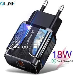 18W Quick Charge 3.0 USB Charger QC 3.0 4.0 USB Plug Phone/Fast Charger Adapter For  A50 iPhone Xr 11 8 7
