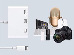 update 3.0 Dual USB OTG Adapter 500mAh With Charge Support File U disk camera Card Reader IOS13  for Iphone  6 7 8 X pro11