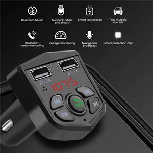 Car Bluetooth 5.0 FM Transmitter Wireless Handsfree Audio Receiver Auto MP3 Player 3.1A Dual USB Fast Charger Car