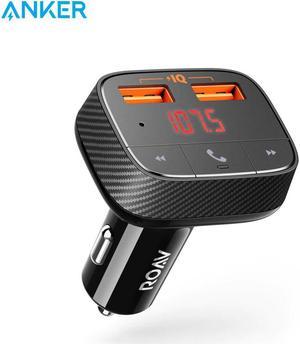 Roav SmartCharge F0 Car Charger with FM Transmitter Bluetooth Receiver Bluetooth 4.2, 2 USB Ports, PowerIQ AUX Output