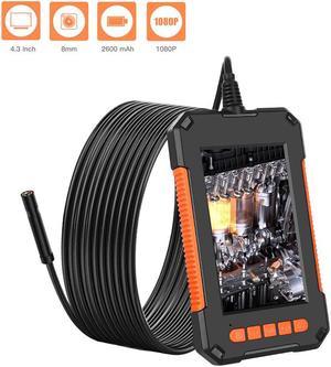 4.3 inch Handheld Screen Endoscope Camera Borescope Inspection Camera IP67 Waterproof 8 Adjustable LED Lights Endoscope