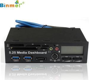 Factory Price 5.25 Inch USB 3.0 High Speed Media Dashboard Front Panel PC Multi Card Reader 60330 mosunx Drop Shipping