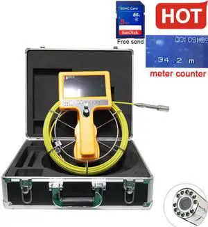 40M dvr Drain Endoscope Pipe Inspection Camera Pipe Sewer Camera Waterproof Pipe Plumbing dvr Camera with meter accounter