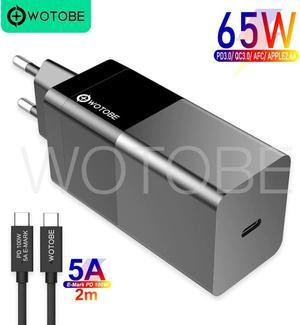 65W fast GaN mini Wall Charger,USB C PD 65W QC3.0 for TYPE C Thunderbolt 3 laptop iphone11/SE S10/S20/Note 10/9 XPS 13/15/17