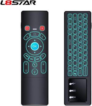 T6 2.4G Wireless Mini keyboard Microphone 7 Colors Backlight Touchpad IR Learning Voice Air Mouse Remote Control for android tv