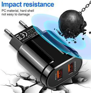 for iPhone Xs 7 3A quick charge 3.0 dual USB  eu us mobile phone  adapter 8 for   quick charge QC3.