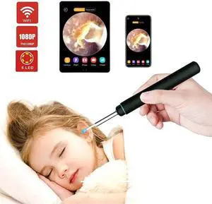 3.5mm WiFi Ear Otoscope Wireless HD1080P Digital Endoscope Ear Inspection Camera EarS Cleaning Tool with 6 Led for IOS Android