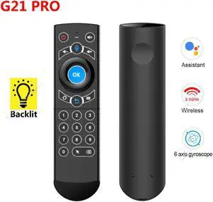 Pro Gyro Smart Voice Remote Control IR Learning 2.4G Wireless Fly Air Mouse for X96 Mini H96 MAX X99 Android TV Box vs