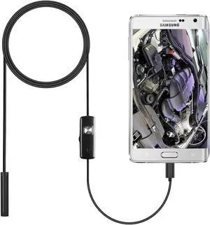 1M 2M 5.5mm 7mm Endoscope Camera Flexible IP67 Waterproof Inspection Borescope Camera for Android PC Notebook 6LEDs Adjustable