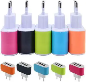 2019 NEW Arrival 3 Ports 3.1A Triple USB Port Wall Home Travel AC Charger Adapter EU Plug Mobile Phone Charger Dropshipping