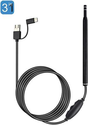 3-in-1 Visual Earpick Otoscope TYPE C USB Mini Endoscope Camera Snake Borescope Inspection Camera for Android Smartphone PC