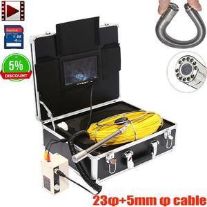 7inch 23mm CCD700TVL long cable camera Pipe Sewer Inspection Video Camera Drain Pipe Sewer Inspection Camera System