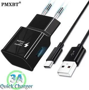 Charger Set Fast Charging Wall EU/US Plug Adapter For    P40 5V 3A Mobile Phone C Travel Charger Cable