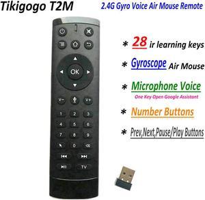 T2M 2.4G Gyro Air Mouse IR Learning Google Voice Search for Android Smart TV Box PK T1M G10s G20s G30s G21 Pro Remote Control