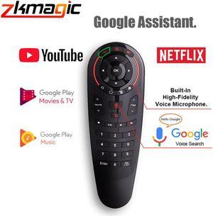 Voice Remote control 2.4G Wireless Air Mouse IR learning Gyro Sensing Smart remote control for google Android TV BOX Game PC