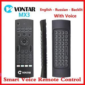 Air Mouse Smart Voice Remote Control Backlit  Pro 2.4G Wireless Keyboard IR Learning For Android 9.0 TV BOX Android 10