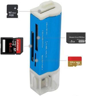 shipping 4 in 1 Micro USB 2.0 Memory Card Reader usb Adapter for Micro SD card TF M2 MMC MS PRO DUO Card Reader